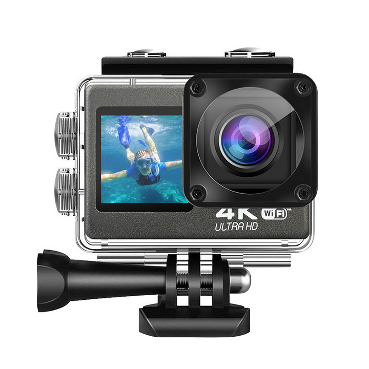 4K 60fps 128G Action Sports Camera Waterproof 30M DualScreen