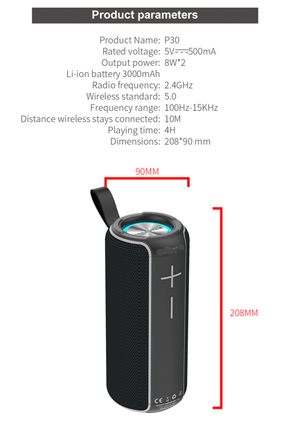 Bluetooth Speaker Waterproof RC006P30(图2)