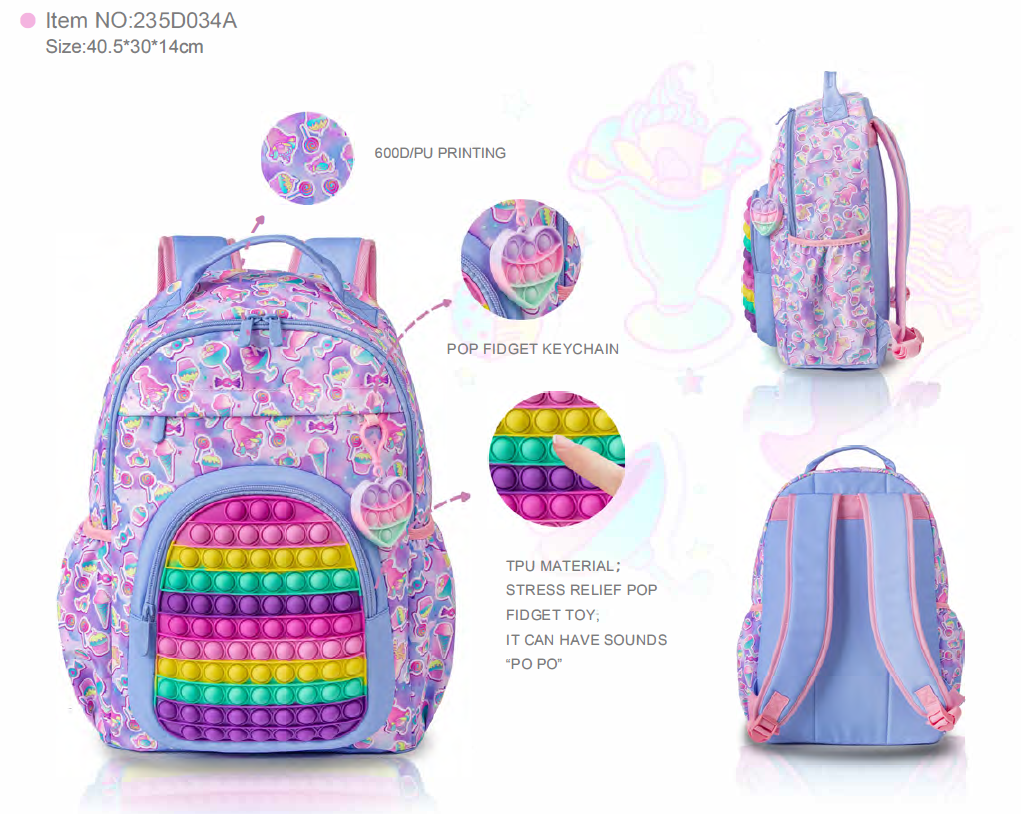 POP IT BACKPACK FOR KIDS